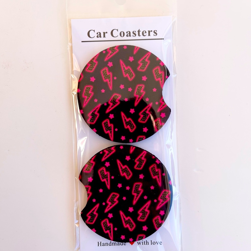 Neoprene car coasters/ set of two